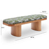 Ollie Olive Green Leopard Jacquard Bench Model: TOV-OC69224