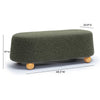 Jaine Forest Green Loose Mohair Large Ottoman Model: TOV-OC69229