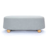 Jaine Stone Grey Loose Mohair Large Ottoman Model: TOV-OC69230