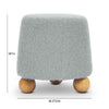 Jaine Stone Grey Loose Mohair Ottoman Model: TOV-OC69232
