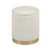 Zoe Cream Chenille Storage Ottoman Model: TOV-OC69275