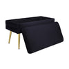 Ziva Black Velvet Storage Bench Model: TOV-OC69276