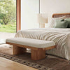 Ollie White Performance Boucle Large Bench Model: TOV-OC69278
