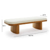 Ollie White Performance Boucle Large Bench Model: TOV-OC69278