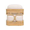 Lauretta Cream Fabric and Natural Rattan Accent Chair Model: TOV-S21028