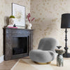 Emily Grey Velvet Swivel Chair Model: TOV-S44174