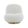 Emily White Boucle Swivel Chair Model: TOV-S44175