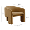 Marla Cognac Velvet Accent Chair Model: TOV-S44183