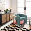 Marla Sea Blue Velvet Accent Chair Model: TOV-S44184