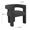 Sloane Black Velvet Chair Model: TOV-S44197
