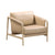 Chakka Tan Genuine Leather Accent Chair Model: TOV-S54256