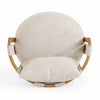 Paolo Cream Textured Weave Swivel Chair Model: TOV-S54358