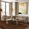 Judy Light Brown Boucle Swivel Chair Model: TOV-S54361