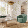 Jordan Sea Blue Velvet Swivel Chair Model: TOV-S54372