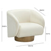 Presley Cream Velvet Swivel Accent Chair Model: TOV-S54385