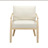 Dixie Cream Chenille Velvet Accent Chair Model: TOV-S54426