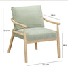 Dixie Mint Green Chenille Velvet Accent Chair Model: TOV-S54427