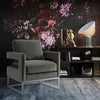 Avery Grey Velvet Chair with Silver Base Model: TOV-S6293