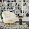 Canyon Cream Velvet Swivel Chair Model: TOV-S6403