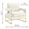 Avery Cream Velvet Chair Model: TOV-S68199