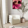 Curves Cream Velvet Lounge Chair Model: TOV-S68233