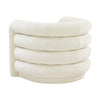 Curves Cream Velvet Lounge Chair Model: TOV-S68233