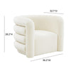 Curves Cream Velvet Lounge Chair Model: TOV-S68233