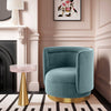 Remy Bluestone Velvet Swivel Chair Model: TOV-S68260