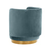Remy Bluestone Velvet Swivel Chair Model: TOV-S68260