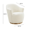 Skyla Cream Boucle Swivel Chair Model: TOV-S68263