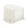 Shag Me Ivory Performance Vegan Leather Swivel Chair Model: TOV-S68326