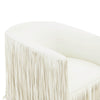 Shag Me Ivory Performance Vegan Leather Swivel Chair Model: TOV-S68326