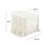 Shag Me Ivory Performance Vegan Leather Swivel Chair Model: TOV-S68326