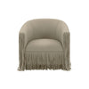Shag Me Grey Performance Vegan Leather Swivel Chair Model: TOV-S68328
