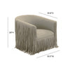 Shag Me Grey Performance Vegan Leather Swivel Chair Model: TOV-S68328