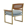 Harlow Rattan Dusty Blue Velvet Chair Model: TOV-S68448