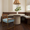 Harlow Rattan Dusty Blue Velvet Chair Model: TOV-S68448