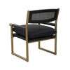 Harlow Black Performance Vegan Leather Armchair Model: TOV-S68470