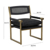 Harlow Black Performance Vegan Leather Armchair Model: TOV-S68470