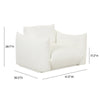 Saint Tropez Pearl Performance Fabric Stuffed Armchair Model: TOV-S68847