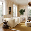 Tarra Fluffy Oversized Cream Corduroy Armchair Model: TOV-S68883