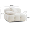 Calliope Cream Vegan Shearling Modular Corner Chair Model: TOV-S68919