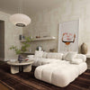 Calliope Cream Vegan Shearling Modular Armless Chair Model: TOV-S68920