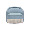 Pamela Faded Blue Upcycled Fabric Tassel Lounge Chair Model: TOV-S68983