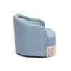Pamela Faded Blue Upcycled Fabric Tassel Lounge Chair Model: TOV-S68983