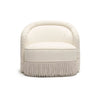 Pamela Cream Boucle Tassel Lounge Chair Model: TOV-S68984