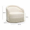 Pamela Cream Boucle Tassel Lounge Chair Model: TOV-S68984