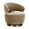 Austin Oat Upcycled Fabric Swivel Chair Model: TOV-S68989