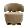 Austin Oat Upcycled Fabric Swivel Chair Model: TOV-S68989