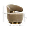 Austin Oat Upcycled Fabric Swivel Chair Model: TOV-S68989